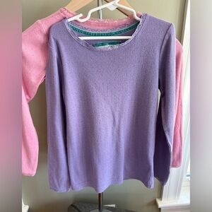 2x Boden pointelle shirts size 8-9